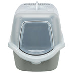 Trixie Kattenbak Vico Open Top Met Kap Lichtgrijs / Wit