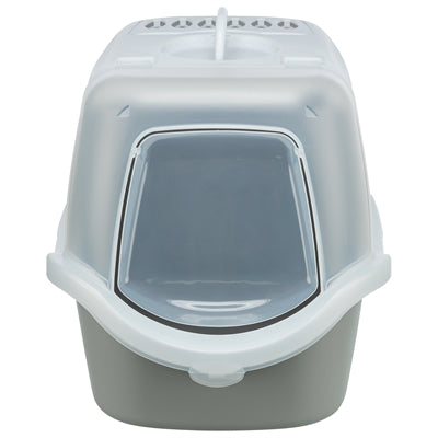 Trixie – Maison de toilette pour chat – Vico Open Top Gris clair/Blanc – 56x40x40 cm - Caractéristiques