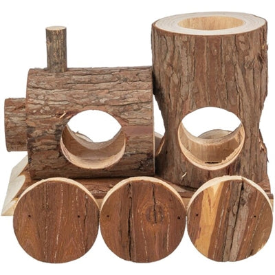 Trixie – Jouet et cachette pour rongeur – Train Levin en bois d'écorce – 17x12x14 cm - Caractéristiques