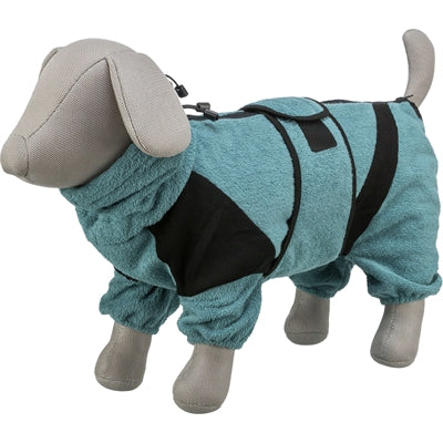 Trixie – Peignoir pour chien – Peignoir en tissu éponge bleu pétrole - Caractéristiques