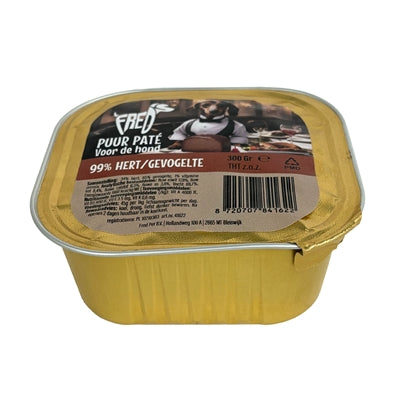Freds – Aliment humide pour chien – Multipack Barquettes Pur Cerf et Volaille – 2,7 kg - Caractéristiques