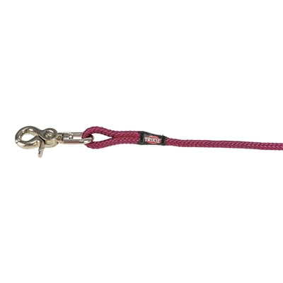Trixie – Laisse pour chien – Longe ronde sans poignée – Rouge Sangria - Caractéristiques