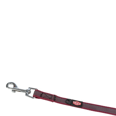 Trixie – Laisse pour chien – Longe en sangle avec caoutchouc antidérapant – Rouge Sangria - Caractéristiques