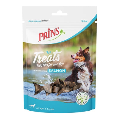 Prins – Friandises naturelles pour chien – Prins Treats au saumon – 120 g - Caractéristiques