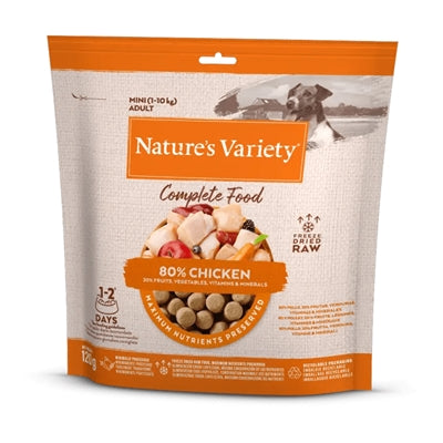 Nature's Variety – Friandises pour chien – Mini Bouchées de Poulet Lyophilisées – 120 g - Caractéristiques