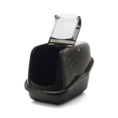 Savic – Nestor – Maison de toilette pour chat – Marble Noir/Or – 56 x 39 x 38,5 cm - Caractéristiques
