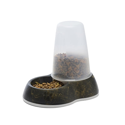 Savic – Distributeur de nourriture pour chien et chat – Loop Marbre Noir/Or - Caractéristiques