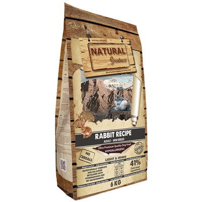 Natural Greatness – Croquettes pour chien – Lapin Light & Fit – 6 kg - Caractéristiques