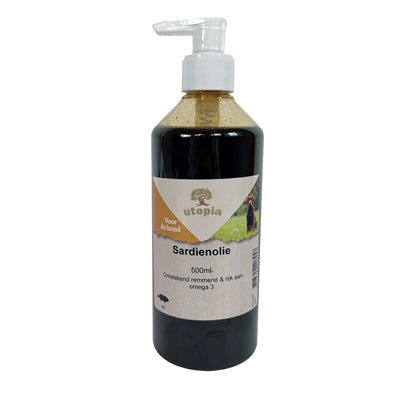 Utopia – Complément alimentaire – Huile de sardine pour chien – 500 ml - Caractéristiques