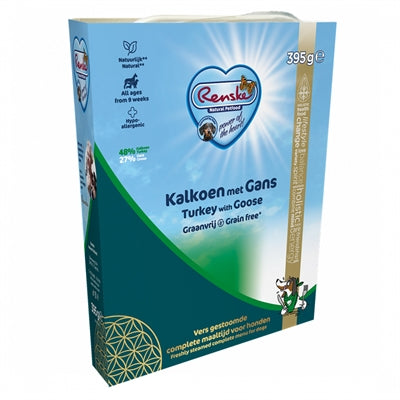 Renske – Aliment humide pour chien –  Multipack Dinde et Oie Frais Étuvé Sans Céréales – 3,95 kg - Caractéristiques