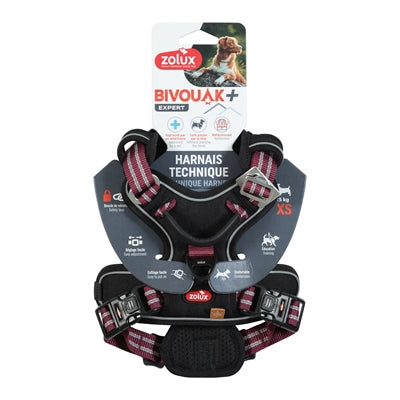 Zolux – Harnais pour chien – Bivouak Rouge - Caractéristiques