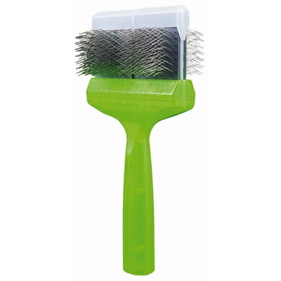 ActiVet – Brosse carde pour chien – Mega Pro souple verte – 20 x 9,5 x 5 cm - Caractéristiques