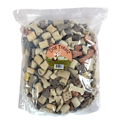 Dog Treatz – Super Turbo Mix – Mélange de biscuits croustillants variés – 2,5 kg - Caractéristiques