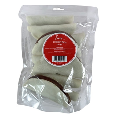 I Am – Friandises pour chien – Tacos au Poulet et Peau de Bœuf – 10 pièces - Caractéristiques