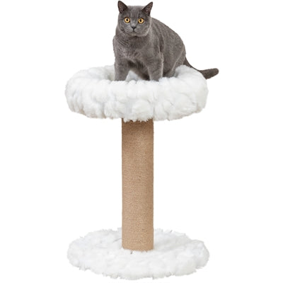 Trixie – Arbre à chat – Griffoir compact Mirella avec plateforme d'observation – Blanc – 55 cm - Caractéristiques