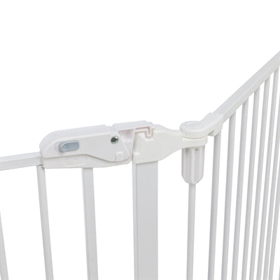 Trixie – Barrière de sécurité pour chien – Métal 5 éléments avec porte blanc – 62,5-300 x 76,5 cm - Caractéristiques
