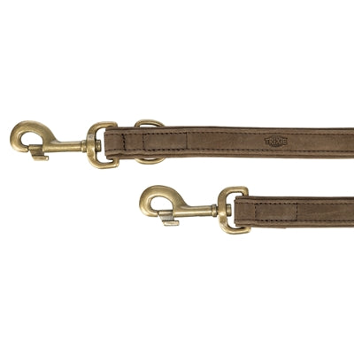 Trixie Hondenriem Pure Verstelbaar Leer Bruin S-M 200X1,5 Cm