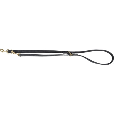 Trixie Hondenriem Pure Verstelbaar Leer Zwart S-M 200X1,5 Cm