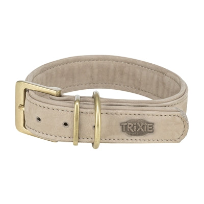 Trixie Halsband Hond Pure Leer Lichtgrijs Xs 25-31X2,5 Cm