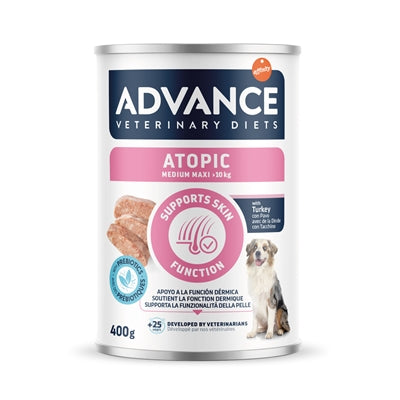 Advance Veterinary Diets – Aliment humide pour chien – Peau Sensible Atopic Moyen/Grand – 2,4 kg - Caractéristiques