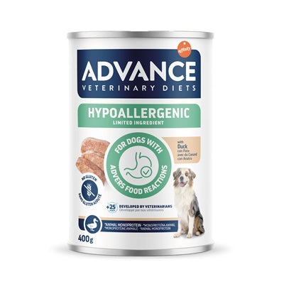 Advance Veterinary Diets – Aliment humide pour chien – Hypoallergénique canard – 2.4KG - Caractéristiques