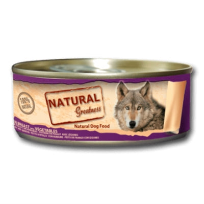 Natural Greatness – Aliment humide pour chien – Poulet et Légumes – 156 g - Caractéristiques