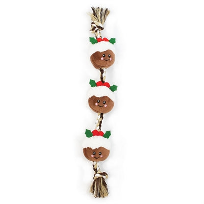 Happy Pet – Jouet pour chien – Pudding de Noël sur corde – 51x7x6 cm - Caractéristiques