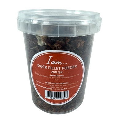 I AM – Friandises pour chien – Poudre de filet de canard – 200 g - Caractéristiques