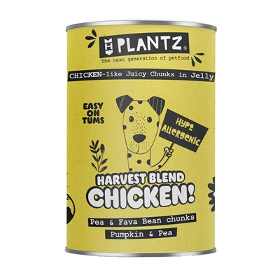 Henart – Aliment humide pour chien – Plantz Vegan Morceaux de Poulet Végétal en Gelée – 400 gr - Caractéristiques
