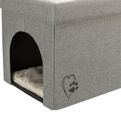 Trixie Kattenmand / Kattenhuis Kimy Soft 2 Verdiepingen Lichtgrijs 76X37X72  Cm