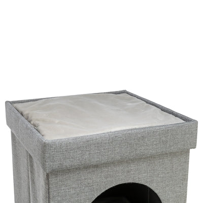 Trixie Kattenmand / Kattenhuis Kimy Soft 2 Verdiepingen Lichtgrijs 76X37X72  Cm