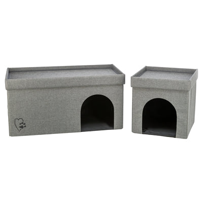 Trixie Kattenmand / Kattenhuis Kimy Soft 2 Verdiepingen Lichtgrijs 76X37X72  Cm