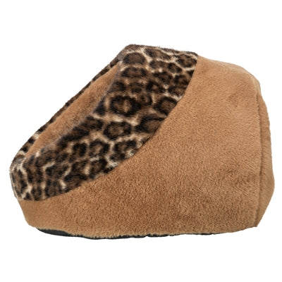 Trixie – Panier Igloo pour chat Leo – Peluche Soft – Brun/Imprimé Léopard – 35 x 41 x 26 cm - Caractéristiques