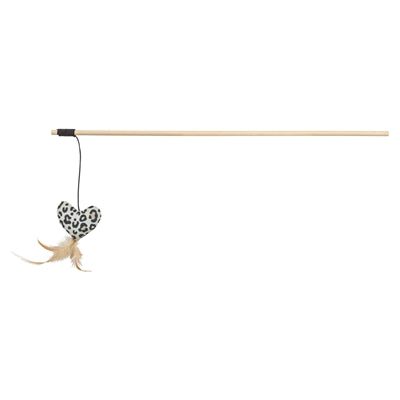 Trixie – Jouet pour chat – Canne à pêche cœur en bois et coton avec herbe à chat – 50 cm Modèle et coloris aléatoire - Caractéristiques
