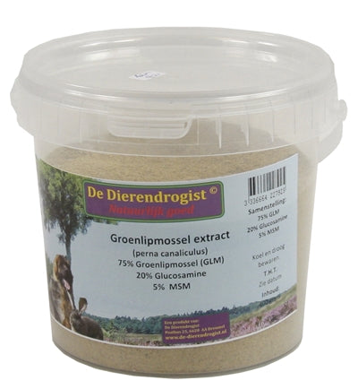 Dierendrogist – Articulations – GLM, MSM & Glucosamine - Complément alimentaire pour chien, chat et cheval – 400 g - Caractéristiques