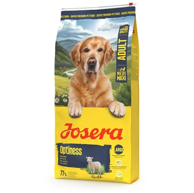 Josera – Croquettes pour chien Medium Maxi Adult Optiness - Volaille & Agneau – Adulte - 12.5 kg - Caractéristiques