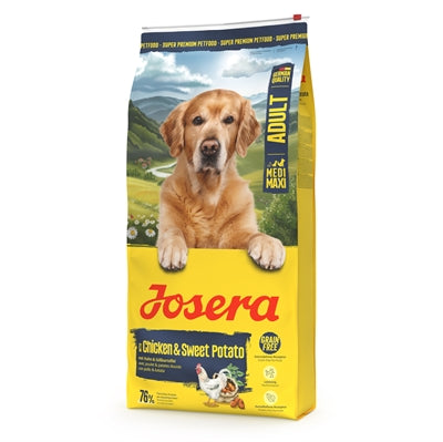 Josera – Croquettes pour chien – Moyen et Grand Chien - Adulte – Medium Maxi Adult Poulet & Patate Douce – 12,5 kg - Caractéristiques