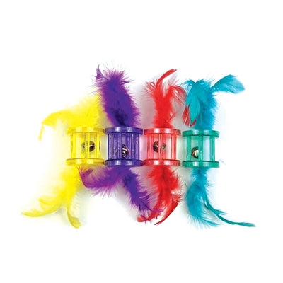 Happy Pet – Jouet pour chat – Hochet à plumes pour chat – 16X4X4 cm - Coloris aléatoire - Caractéristiques