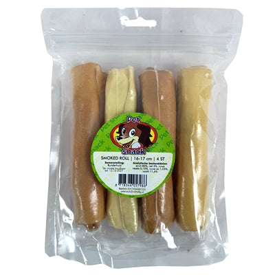 Petsnack – Friandise pour chien – Rouleau de peau de bœuf fumé – 4 pièces - Caractéristiques
