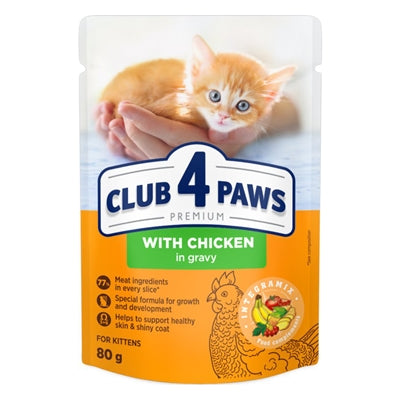 Club 4 Paws – Aliment humide pour chaton – Émincés au Poulet en Sauce – 1.92kg - Caractéristiques