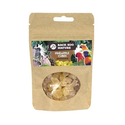 Back Zoo Nature – Friandises pour oiseau et rongeur – Cubes d'ananas déshydratés - Caractéristiques