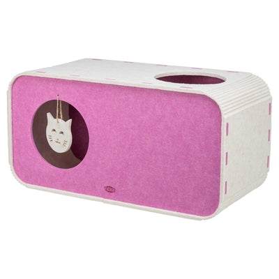 Trixie – Panier pour chat – Boîte de jeu Merle Carrée Sable/Rose – 58x27x29 cm - Caractéristiques