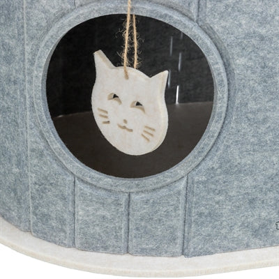 Trixie Speelbox Mara Ovaal Vilt Zand / Grijs 66X46X62 Cm