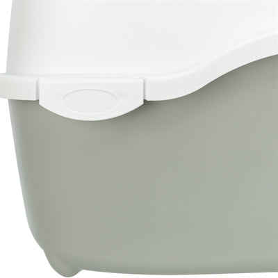 Trixie Kattenbak Davio Top Outdoor Met Kap Grijs / Wit 56X39X39 Cm
