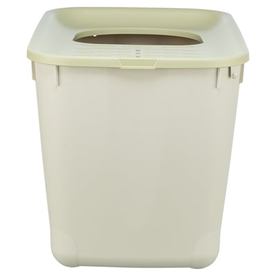 Trixie – Maison de toilette pour chat – Bac à entrée par le haut Gris/Vert – 38x58x39 cm - Caractéristiques