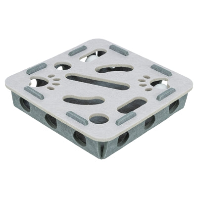 Trixie – Jeu d'intelligence pour chat – Boîte perforée à billes Gris – 30x30x7,5 cm - Caractéristiques