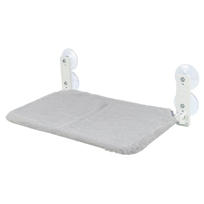 Trixie – Hamac de fenêtre pour chat – Pliable Peluche/Filet respirant Blanc/Gris – 58x34 cm - Caractéristiques