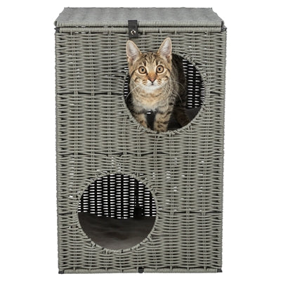 Trixie Kattenmand Amalia Hoekig Polyrattan Grijs 37X35X57 Cm