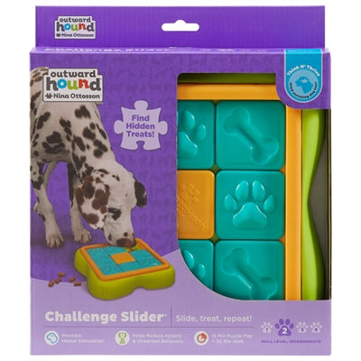 Nina Ottosson – Jouet pour chien – Challenge Slider Level 2 – 26X24X5 cm - Caractéristiques