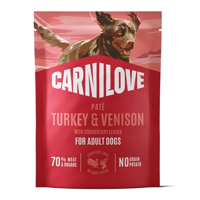 Carnilove – Alimentation humide pour chien Turkey/Venison – Adulte – Dinde, Cerf et Feuilles de Fraisier – 3,6 kg - Caractéristiques